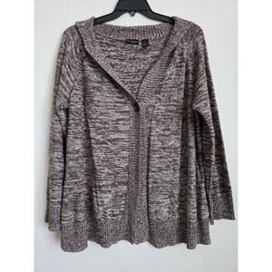 Bay Studio Women's 3X Brown & Cream Cardigan Sweater